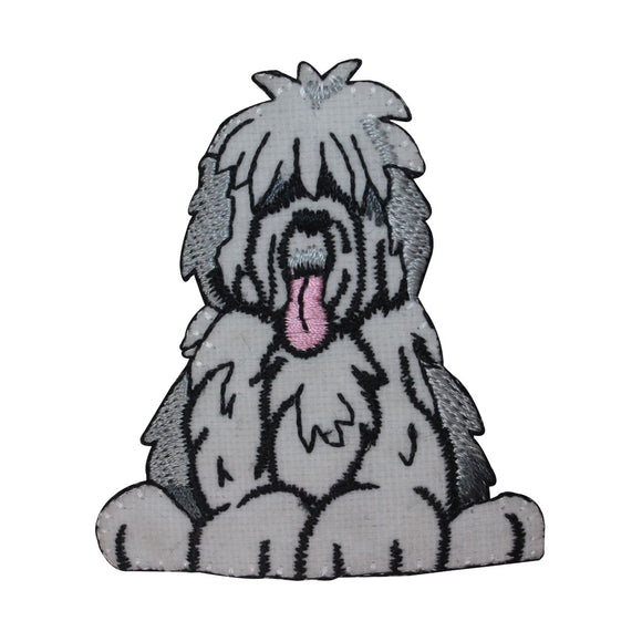 ID 2783 Bearded Collie Dog Patch Puppy Breed Heard Embroidered Iron On Applique