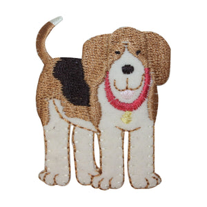 ID 2812 Fluffy Dog Patch Mutt Pet Canine Embroidered Iron On Applique
