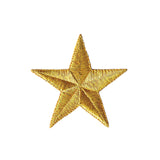 2 1/2 INCH Gold Star Patch Astronomy Astrology Embroidered Iron On Applique