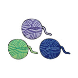 ID 3058ABC Set of 3 Ball of Yarn Patch Sewing Knit Embroidered Iron On Applique