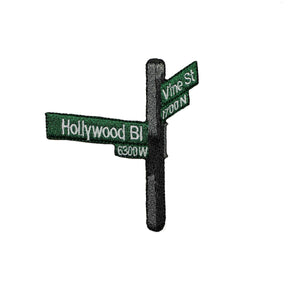 ID 3068 Hollywood BLVD Street Sign Patch Travel Embroidered Iron On Applique
