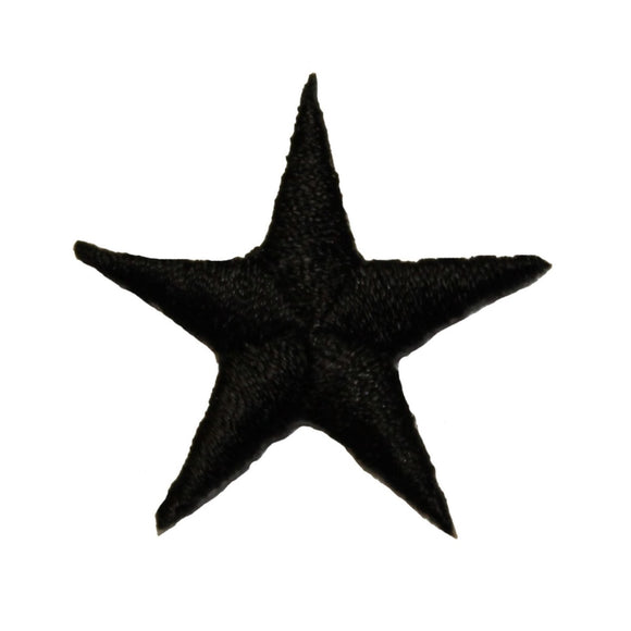 ID 3465 Black Star Patch Night Sky Symbol Craft Embroidered Iron On Applique