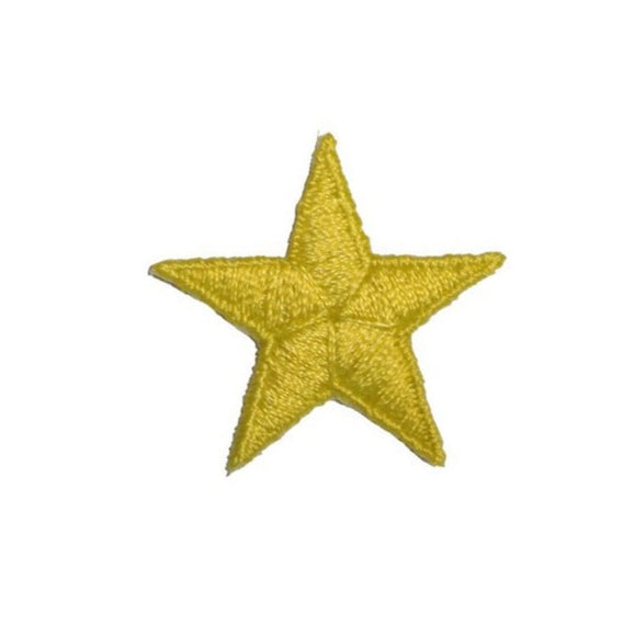 ID 3468A Yellow Star Patch Night Sky Craft Symbol Embroidered Iron On Applique