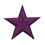 ID 3490 Purple Star Patch Night Sky Craft Emblem Embroidered Iron On Applique
