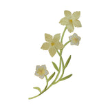 ID 6108 Soft Yellow Wildflower Flower Plant Iron On Embroidered Patch Applique