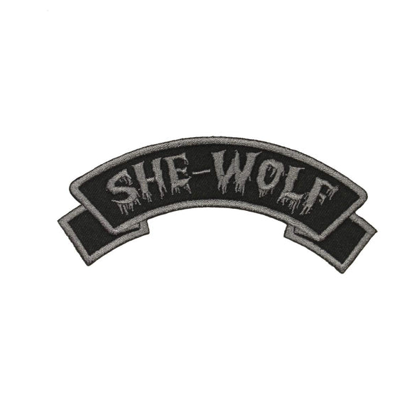 She Wolf Arch Patch Kreepsville 666 Werewolf Tag Embroidered Iron On Applique