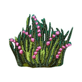 ID 6261 Pink Flower Bush Patch Garden Plant Blossom Embroidered Iron On Applique