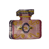 ID 7640 Fancy Pink Perfume Bottle Patch Jar Fashion Embroidered Iron On Applique