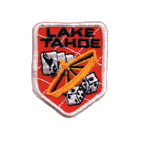 Lake Tahoe Dice Gambling Travel Souvenir Applique Patch FD