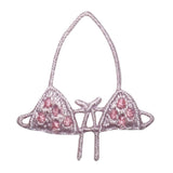 ID 8465 Polka Dot Bikini Top Patch String Swim Suit Embroidered Iron On Applique