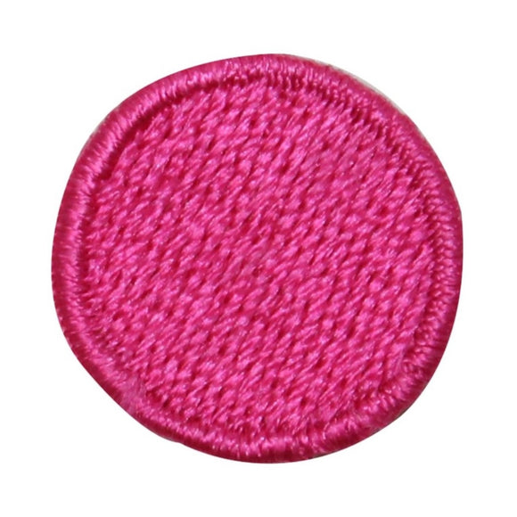 ID 9081 Lot of 3 Pink Round Circle Ball Shape Embroidered Iron On Applique Patch