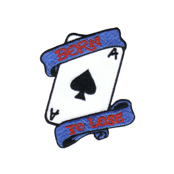 Ace of Spades Born To Lose Patch Casino Poker Games Embroidered Iron On Applique