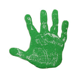 ID 9216 Green Handprint Patch Symbol High Five Palm Iron On Embroidered Applique