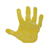 ID 9217 Yellow Handprint Patch Symbol High Five Palm IronOn Embroidered Applique