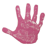 ID 9221 Dark Pink Handprint Patch Symbol High Five Iron On Embroidered Applique