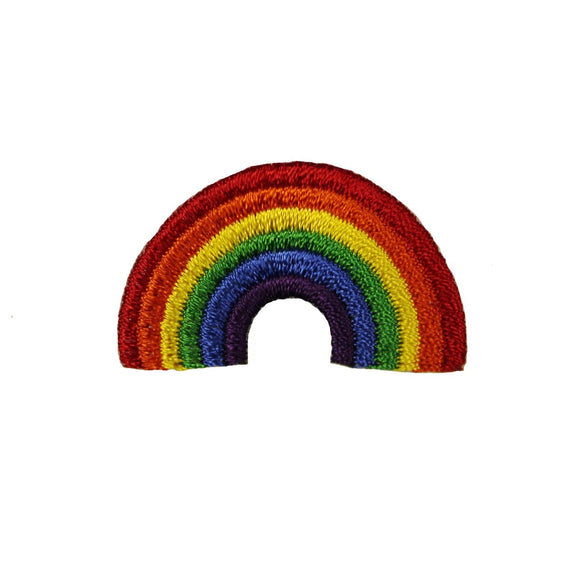 1 1/2 INCH Rainbow Patch Weather Reflection Light Embroidered Iron On applique