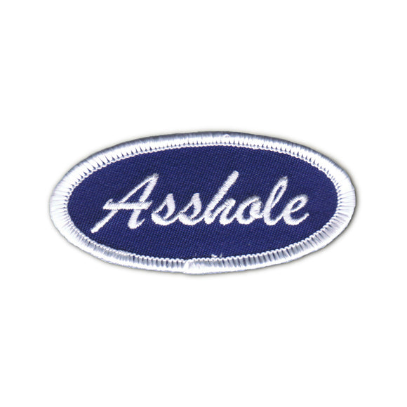 A**hole Name Tag Patch Badge Novelty Uniform Sign Embroidered Iron On Applique