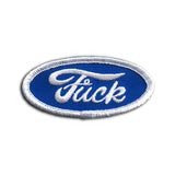 F*ck Name Tag Blue Patch Novelty Badge Sign Curse Embroidered Iron On Applique