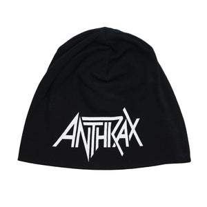 Dual-Sided "Anthrax" Band Logo Beanie Hat Thrash Metal Fan Apparel Merchandise