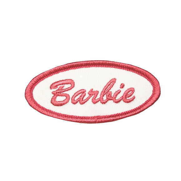 Barbie Name Tag Patch Costume Badge Doll Girls Sign Embroidered Iron On Applique