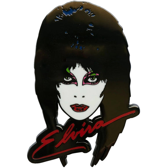 Elvira 80's Style Enamel Pin Signature Mistress of the Dark Kreepsville 666