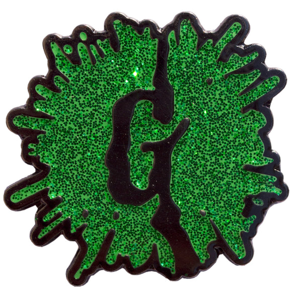 Goosebumps Glitter G Splat Logo Enamel Pin Kreepsville Hat Lapel Horror Books