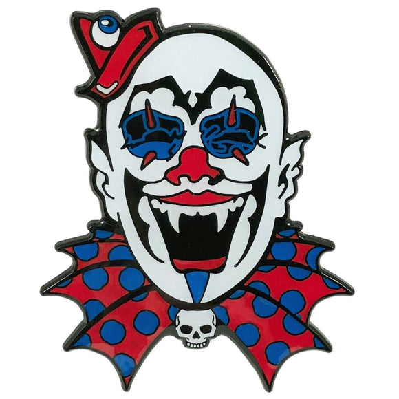Kreepy Clown Laughing Enamel Pin Evil Glow In The Dark Kreepsville Hat Lapel