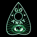 Go Away Ouija Enamel Pin Kreepsville Hat Lapel Glow In The Dark Planchette