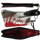 Chrome Bloody Cleaver Clutch Purse Kreepsville Horror Refelective Handbag
