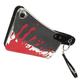 Chrome Bloody Cleaver Clutch Purse Kreepsville Horror Refelective Handbag