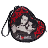 Bela Loves Vampira Mini Heart Wristlet Purse Kreepsville 666 Horror Fashion Bag