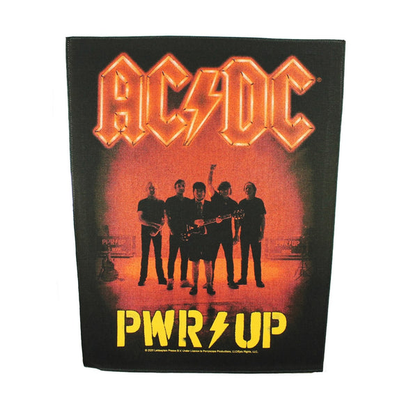 XLG AC/DC PWR UP Band Back Patch Logo Rock Metal Music Jacket Sew On Applique