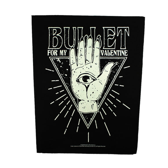 XLG Bullet For My Valentine All Seeing Eye Back Patch Band Music Sew on Applique