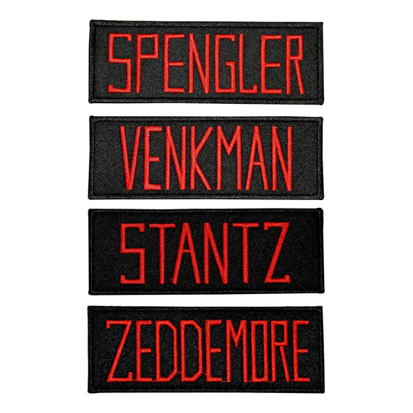 Set of 4 Ghostbusters Name Tag Patch Team Uniform Movie Costume Iron On Applique