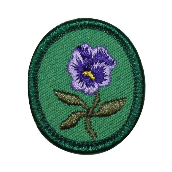 Scout Flower Badge Patch Scouts Sash Plant Emblem Embroidered Iron On Applique