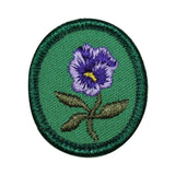 Scout Flower Badge Patch Scouts Sash Plant Emblem Embroidered Iron On Applique