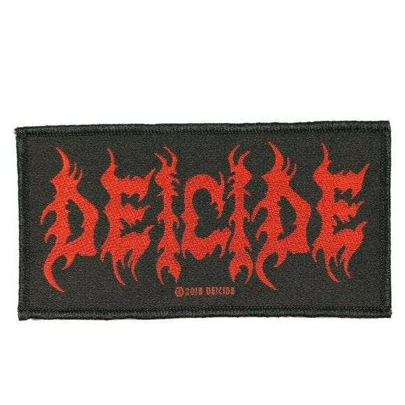 Deicide Band Name Logo Patch American Death Metal Band Woven Sew On Applique