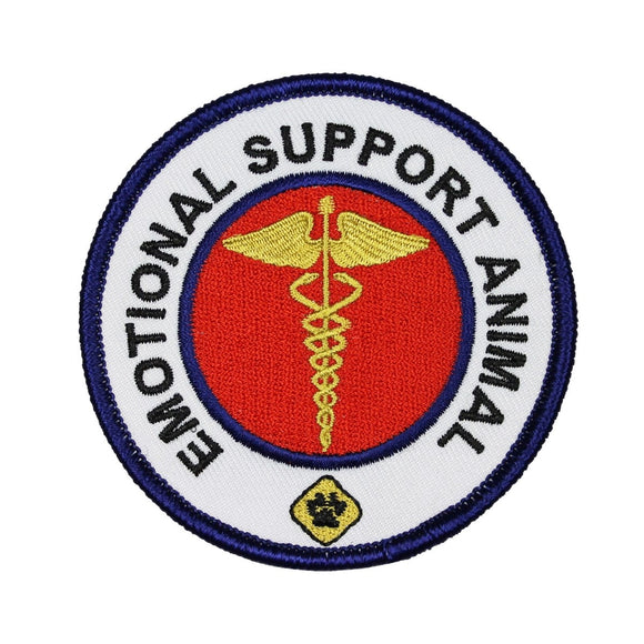 Emotional Support Animal Badge Patch Service Dog Embroidered Iron On Applique