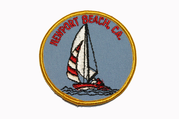 FB064A Newport Beach Sailing Embroidered Applique Travel Souvenir Patch FD