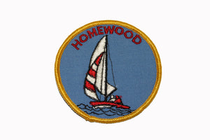 FB064B Homewood Beach Sailing Embroidered Applique Travel Souvenir Patch FD