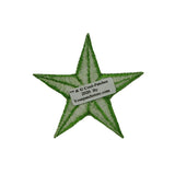 2 1/2 INCH Neon Green Star Patch Space Night Sky Embroidered Iron On Applique