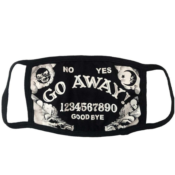 Go Away Ouija Face Mask Kreepsville 666 Horror Fashion Cover