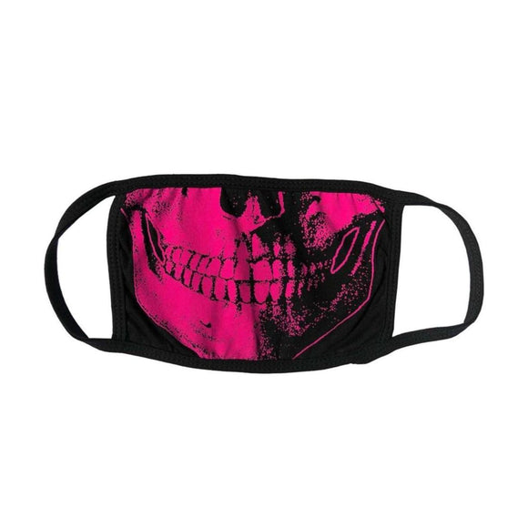 Skull Death Pink Face Mask Cover Kreepsville 666 Horror Fashion