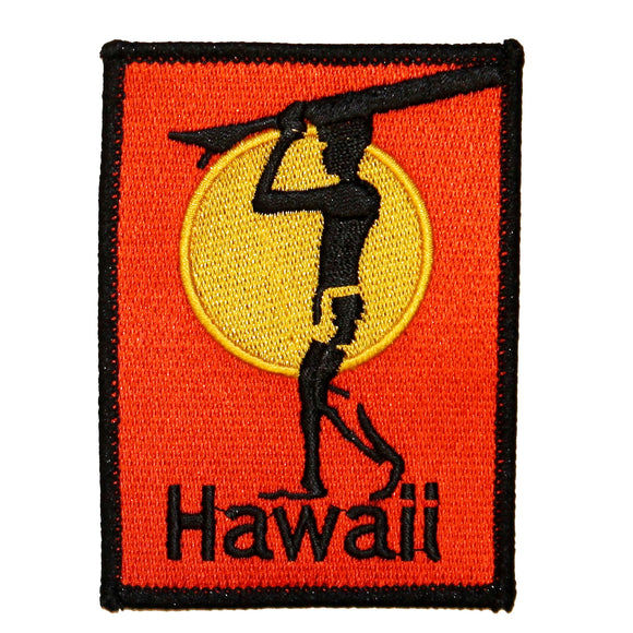 Hawaii Surfboard Patch Beach Bum Wave Rider Embroidered Sew On Applique