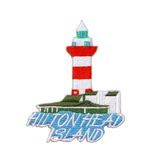 Hilton Head Island Patch Travel Badge Lighthouse Embroidered Iron On Applique