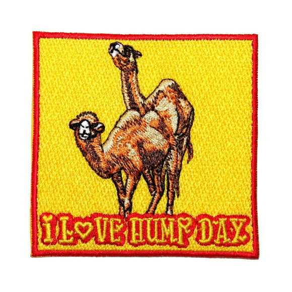 I Love Hump Day Camels Patch Midweek Wednesday Sign Embroidered Iron On Applique
