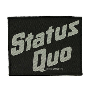 Status Quo Logo Patch English Boogie Rock Woven Sew On Applique