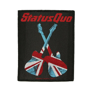 Status Quo Guitars Patch English Boogie Rock Woven Sew On Applique