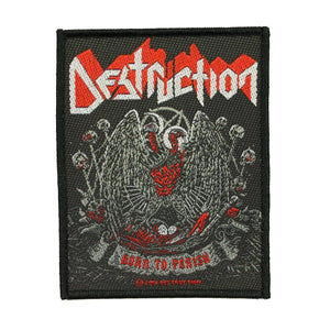 Destruction Born To Perish Album Patch Heavy Metal Band Woven Sew On Applique