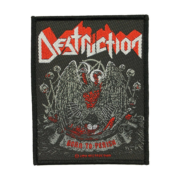 Destruction Born To Perish Album Patch Heavy Metal Band Woven Sew On Applique